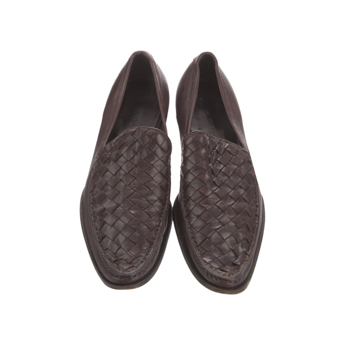 bottega veneta intrecciato weave leather loafers