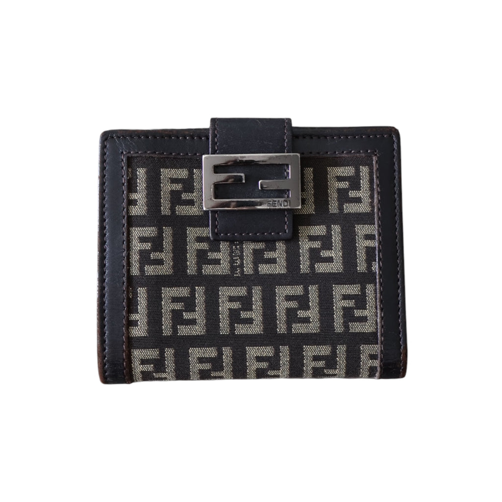 fendi zucca ff buckle wallet