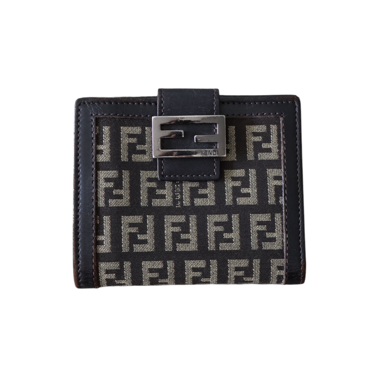 fendi zucca ff buckle wallet