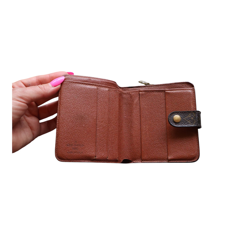 vintage louis vuitton monogram compact zip wallet